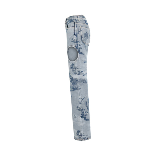 Sky Meteor Cool Baggy Jeans in Light Blue