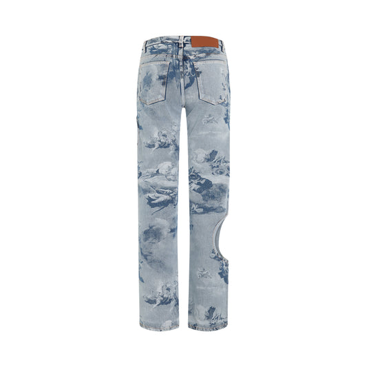 Sky Meteor Cool Baggy Jeans in Light Blue