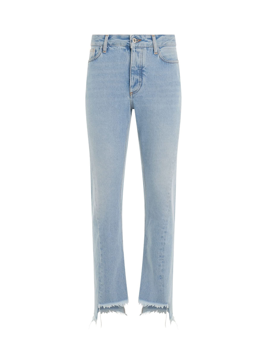 Bleach Twist Seamless Skinny Pants in Light Blue