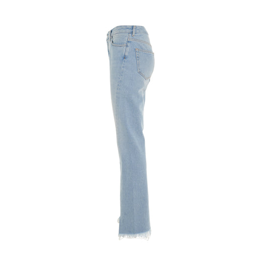 Bleach Twist Seamless Skinny Pants in Light Blue