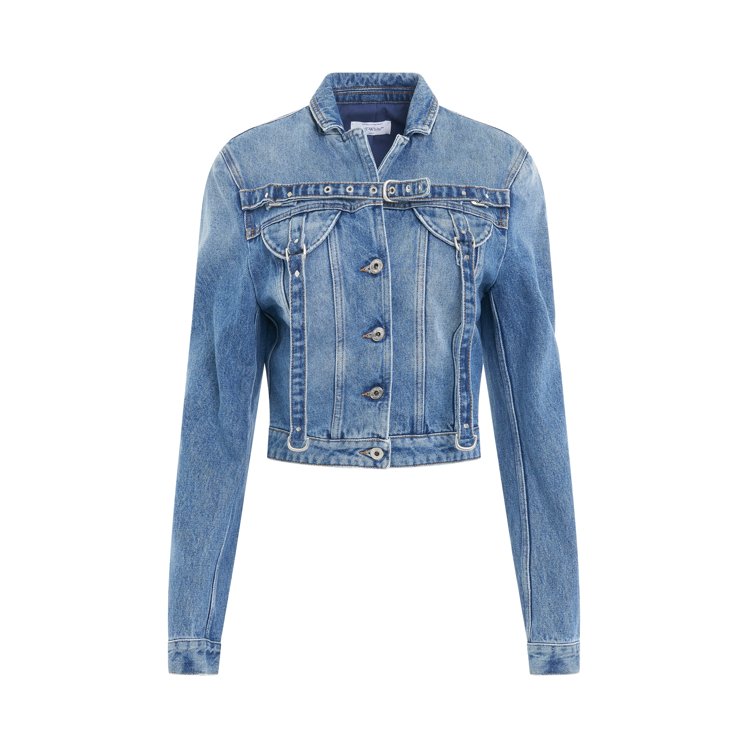 Cargo Crop Denim Jacket