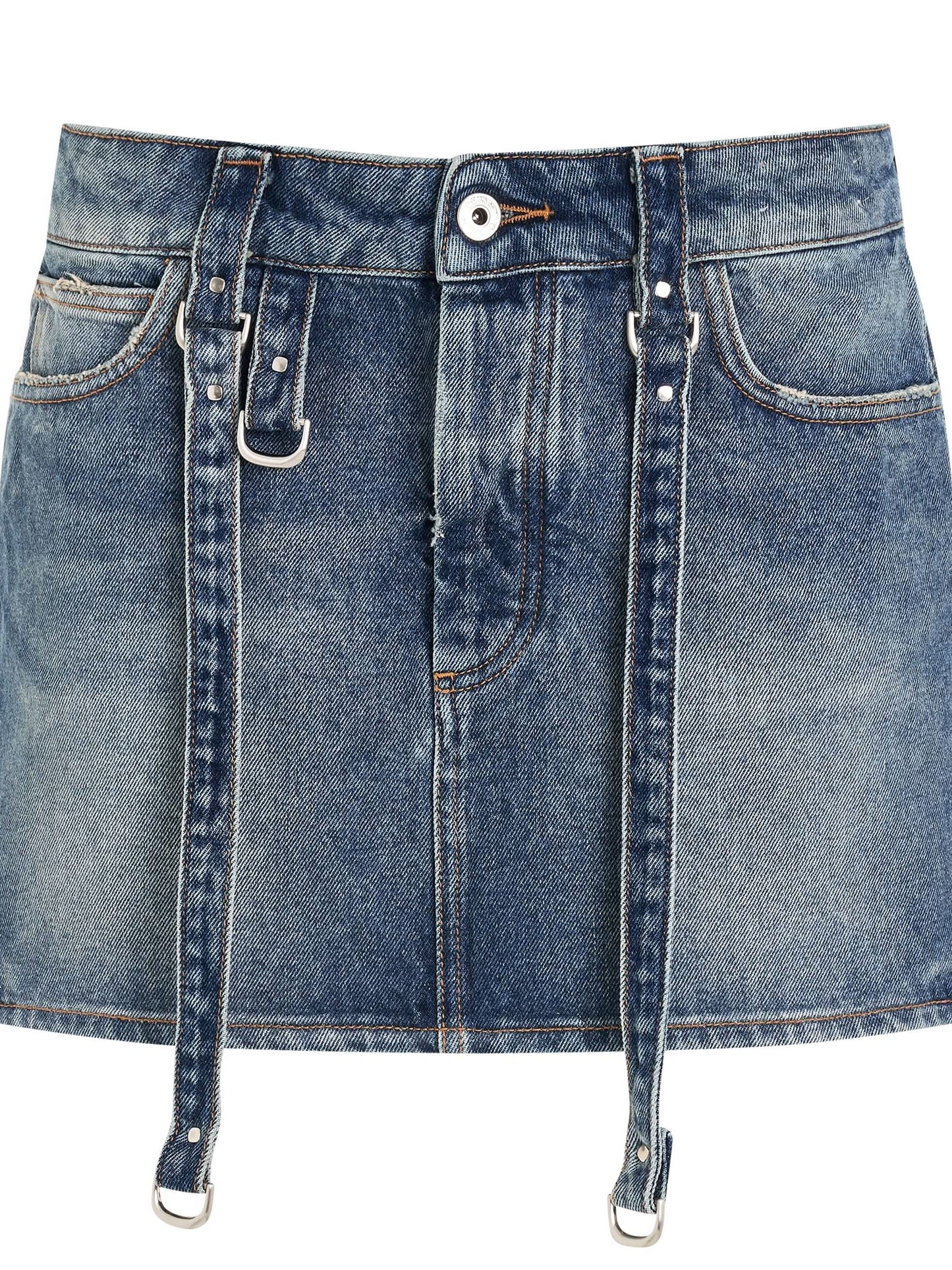 Cargo Mini Skirt in Blue