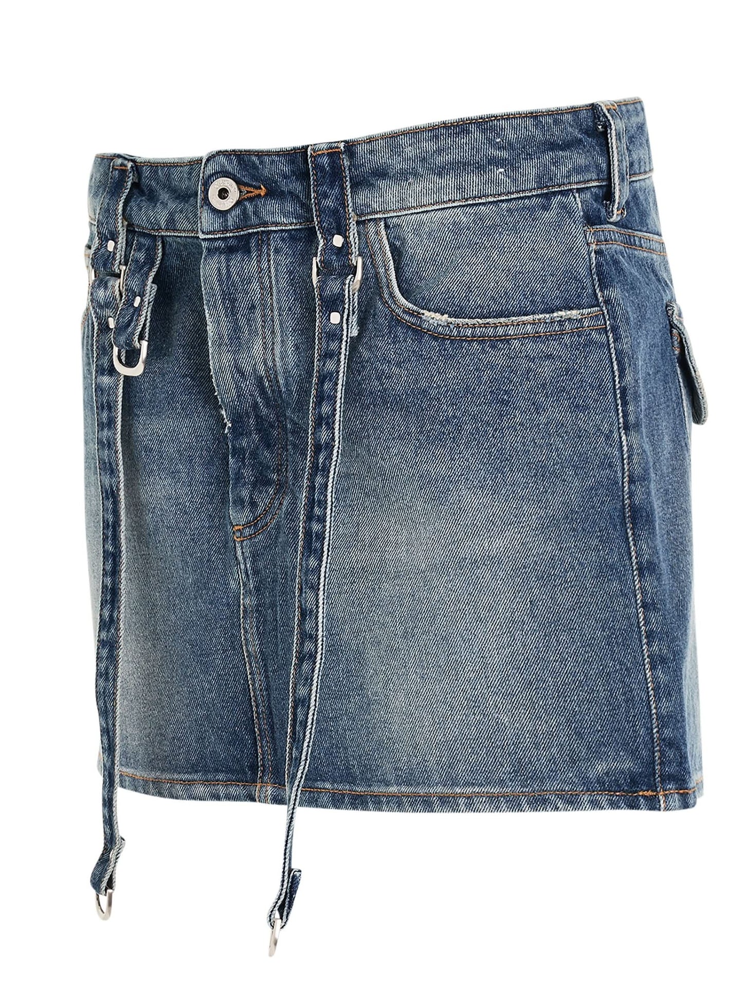 Cargo Mini Skirt in Blue