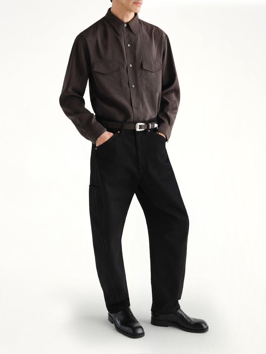 Twisted Workwear Pants in Black