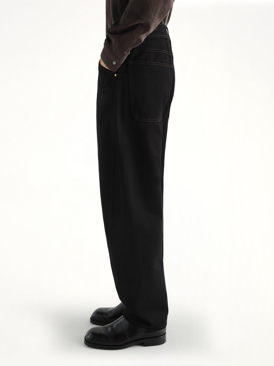Twisted Workwear Pants in Black