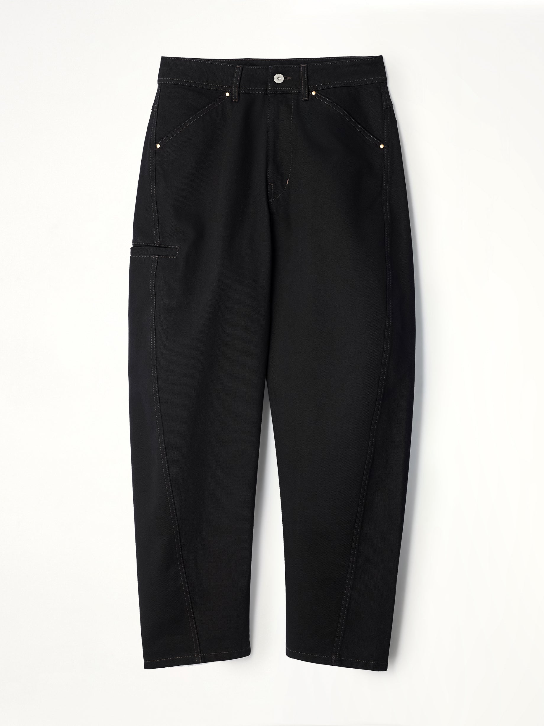 Twisted Workwear Pants in Black