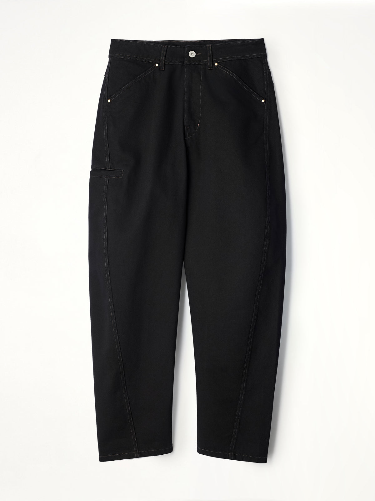 Twisted Workwear Pants in Black