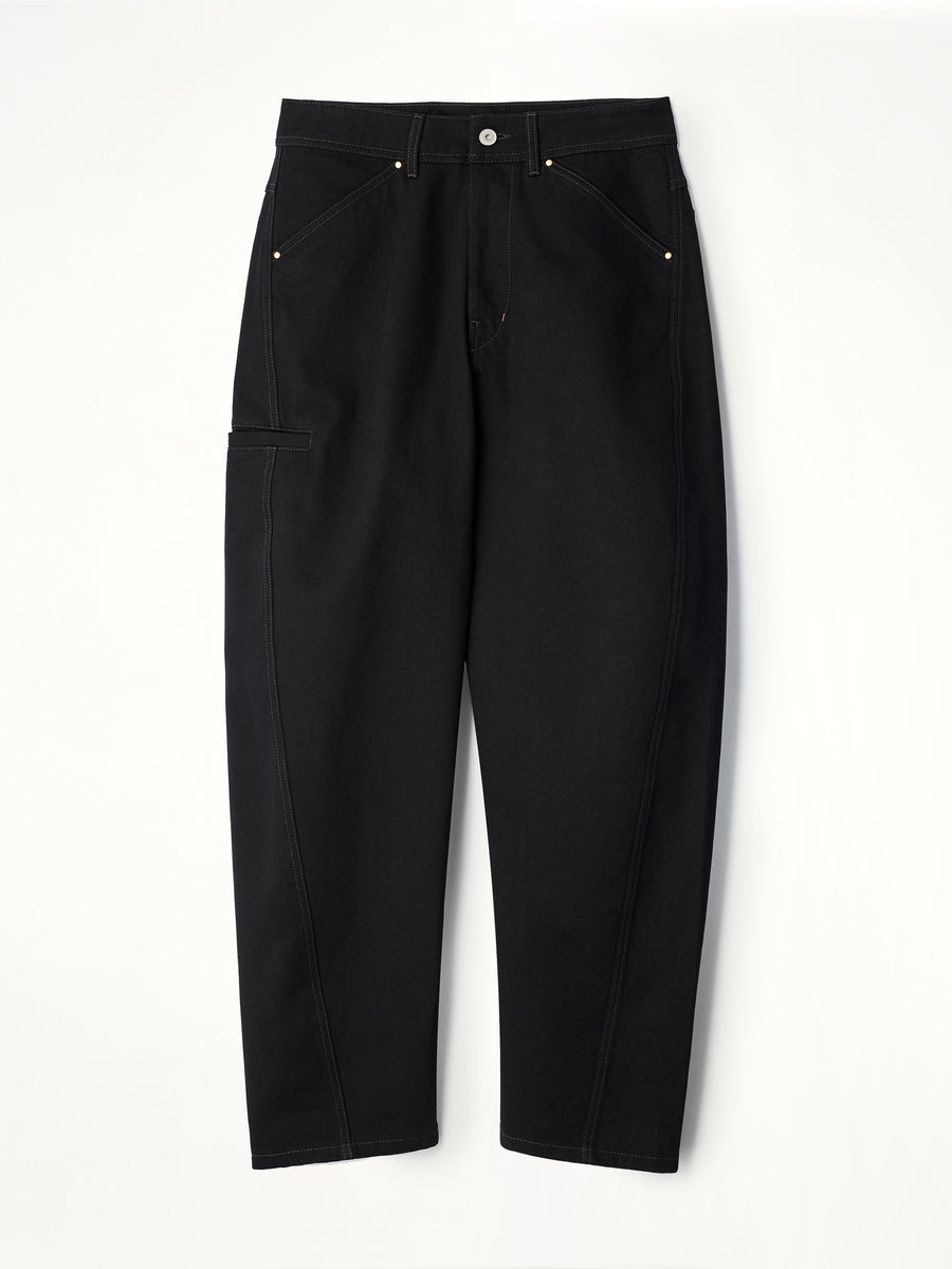 Twisted Workwear Pants in Black
