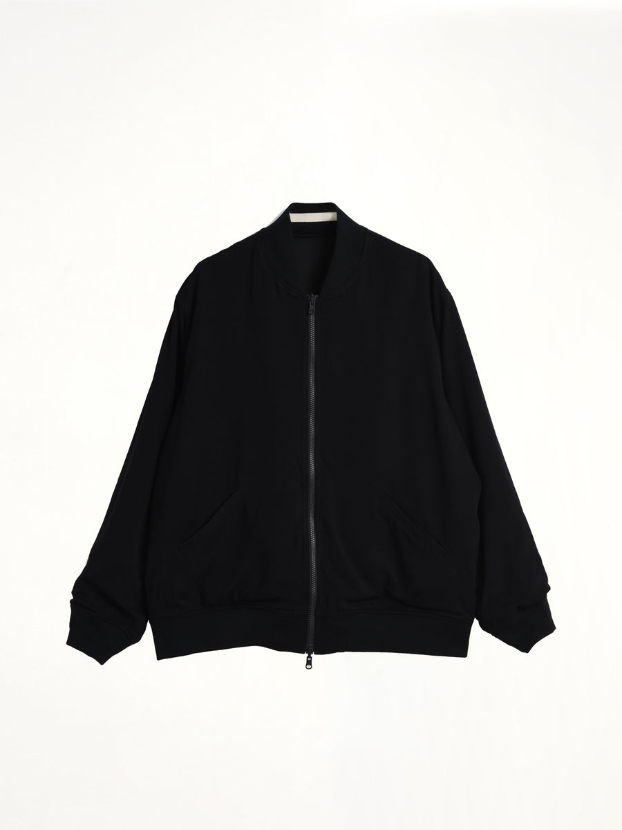 Non Down Basic Reversible Studium Jacket in Black