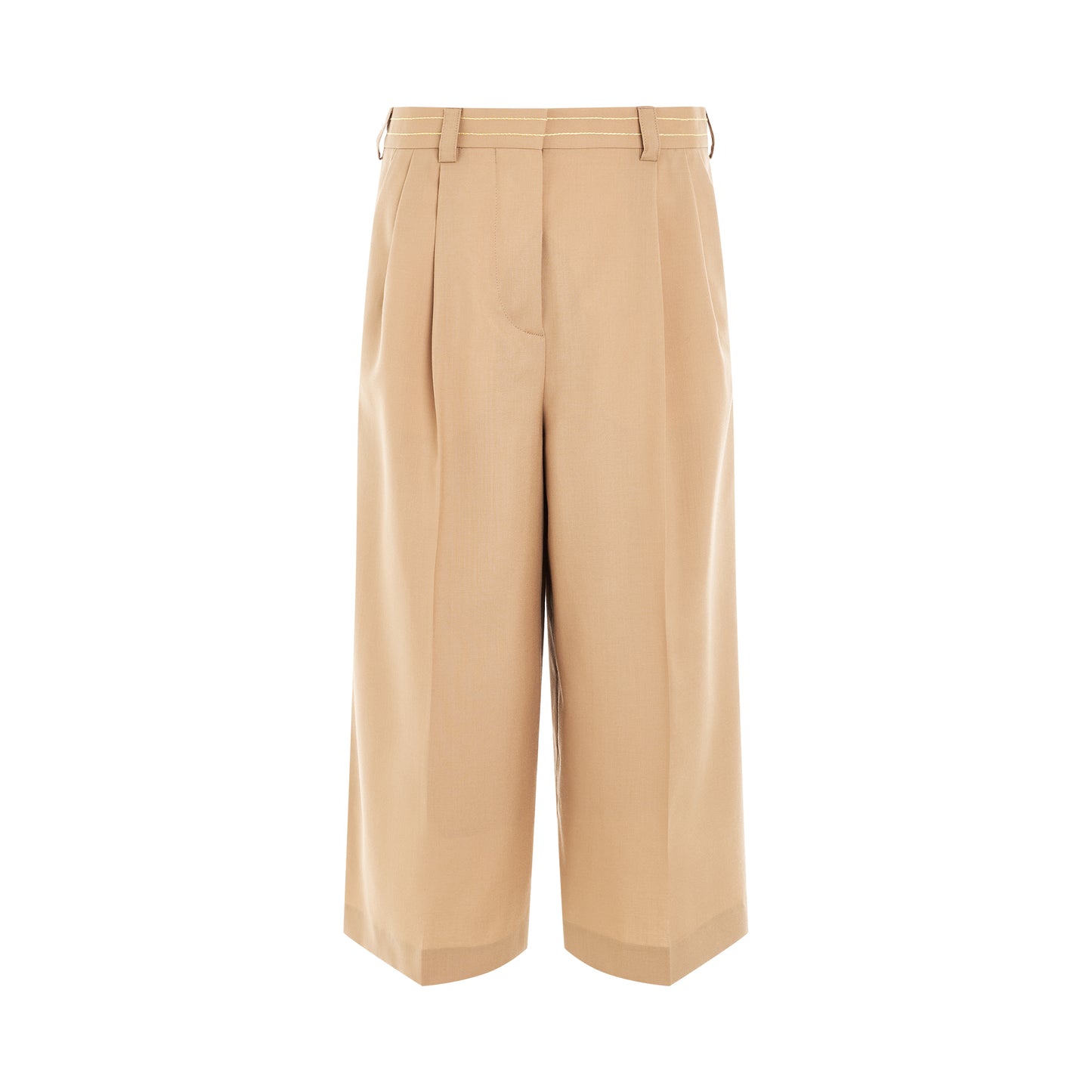 Wool Flared Trouser in Dijon