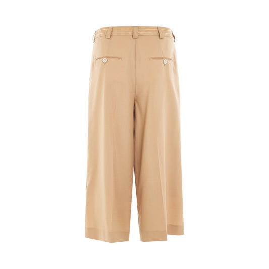 Wool Flared Trouser in Dijon