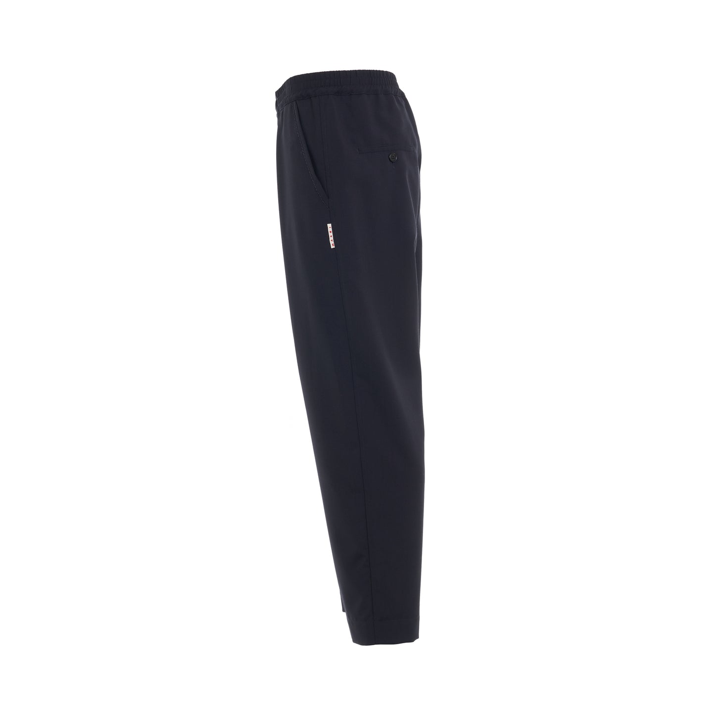 Button Loose Fit Trousers in Blue/Black