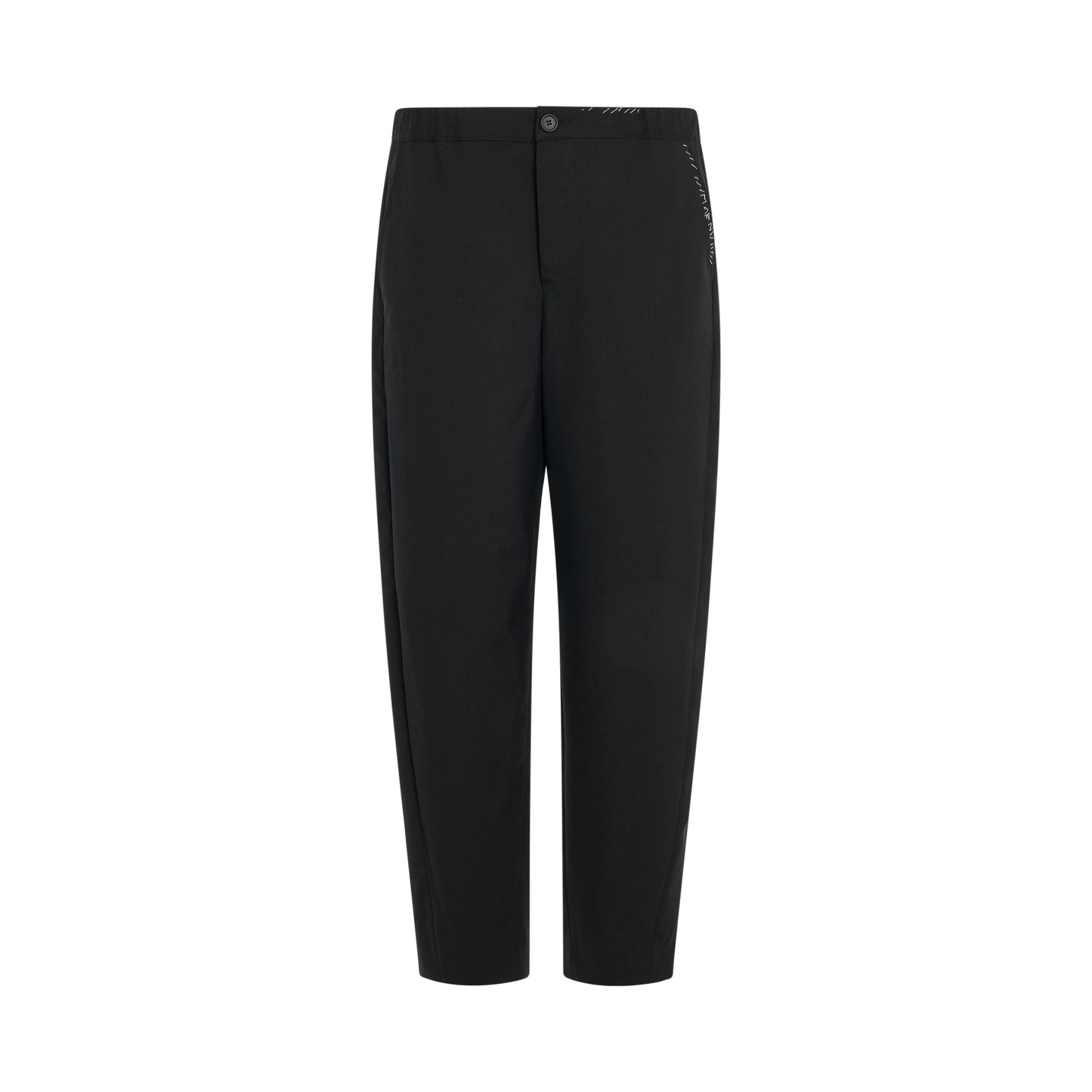 Wide Leg Cropped Pants in Black