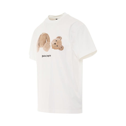 Bear Classic T-Shirt in White/Brown