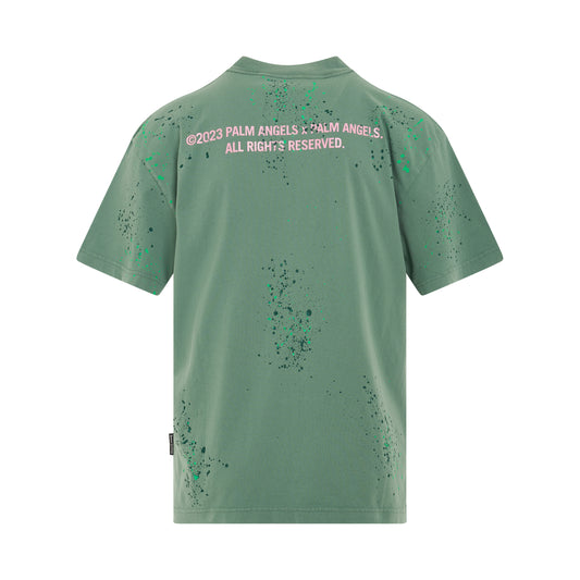 PXP Painted Classic T-Shirt in Green/Pink