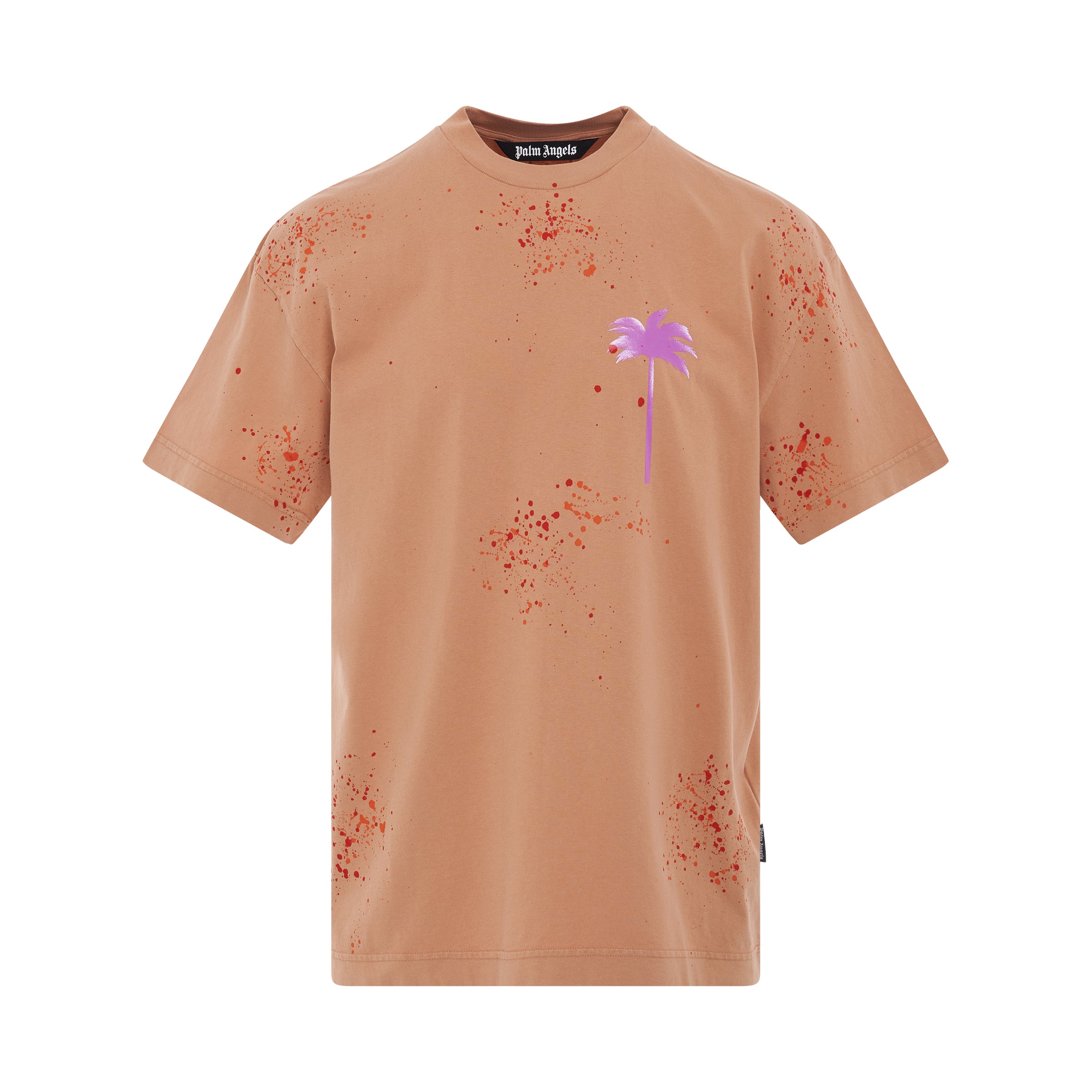 PXP Painted Classic T-Shirt in Camel/Violet