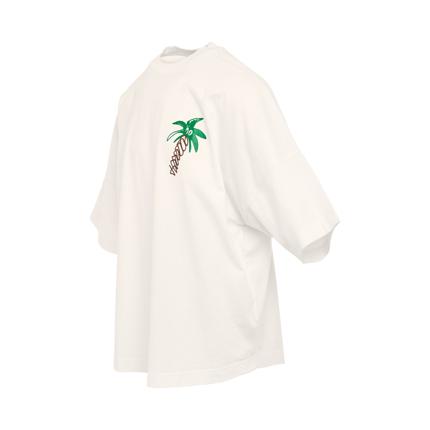 "Sketchy" Print Oversized T-Shirt in White/Black