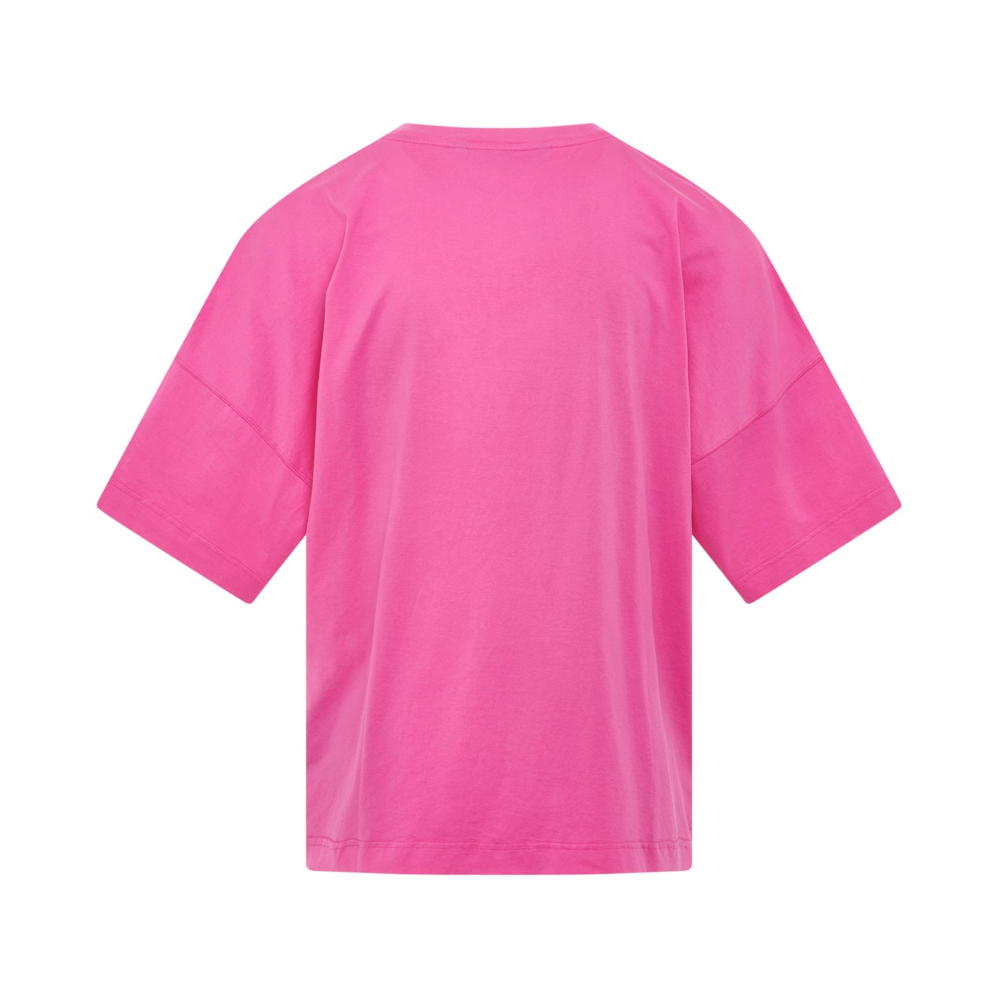 Embroidered Logo Oversized T-Shirt in Fuchsia