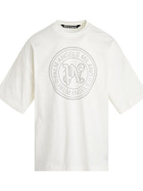 Milano Stud Loose Fit T-Shirt in Off White