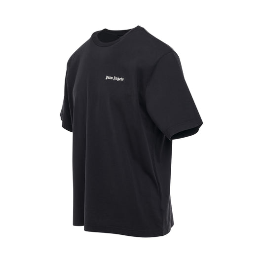 Embroidered Logo Slim T-Shirt in Black