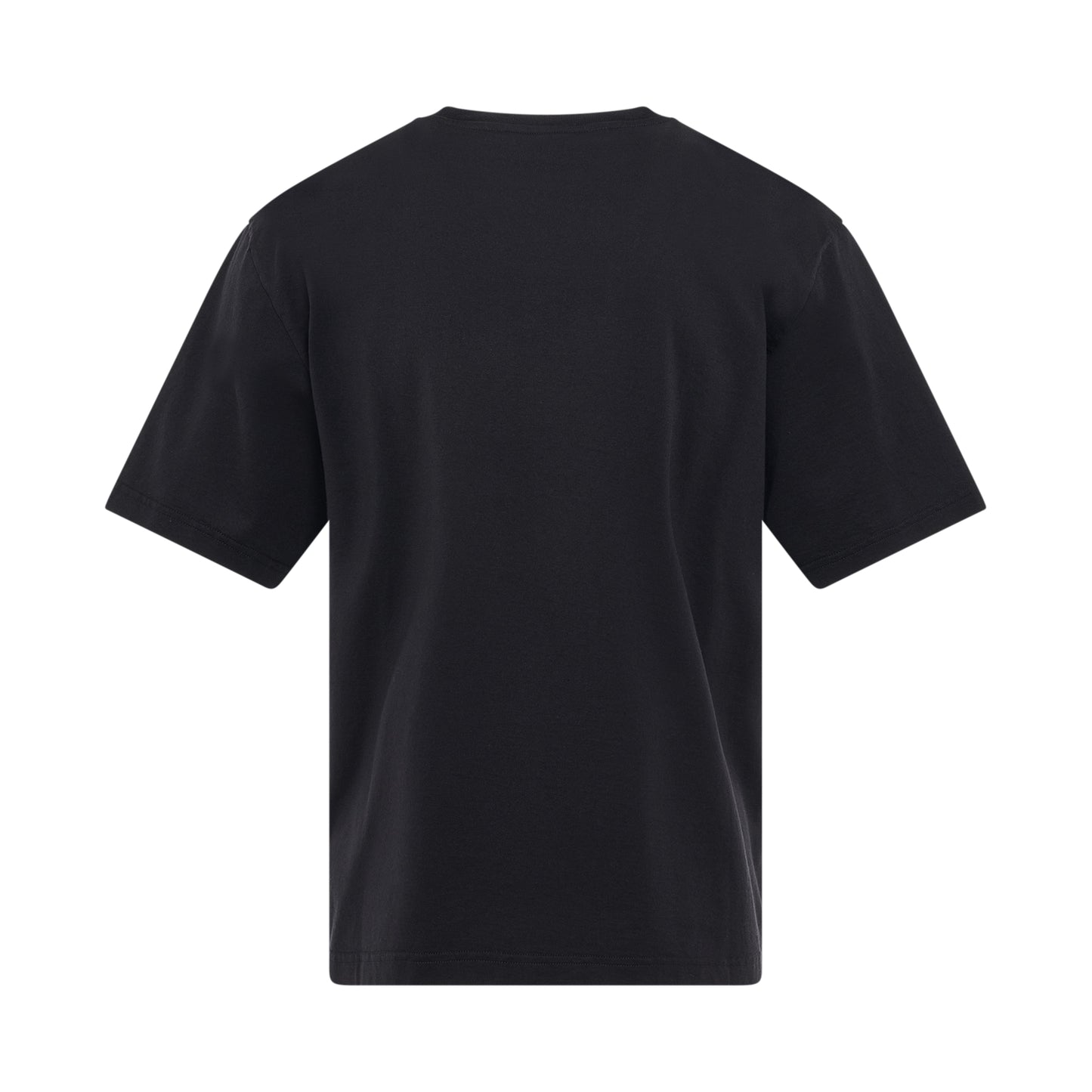 Embroidered Logo Slim T-Shirt in Black