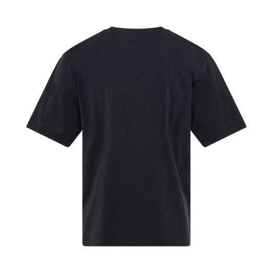 Embroidered Logo Slim T-Shirt in Black