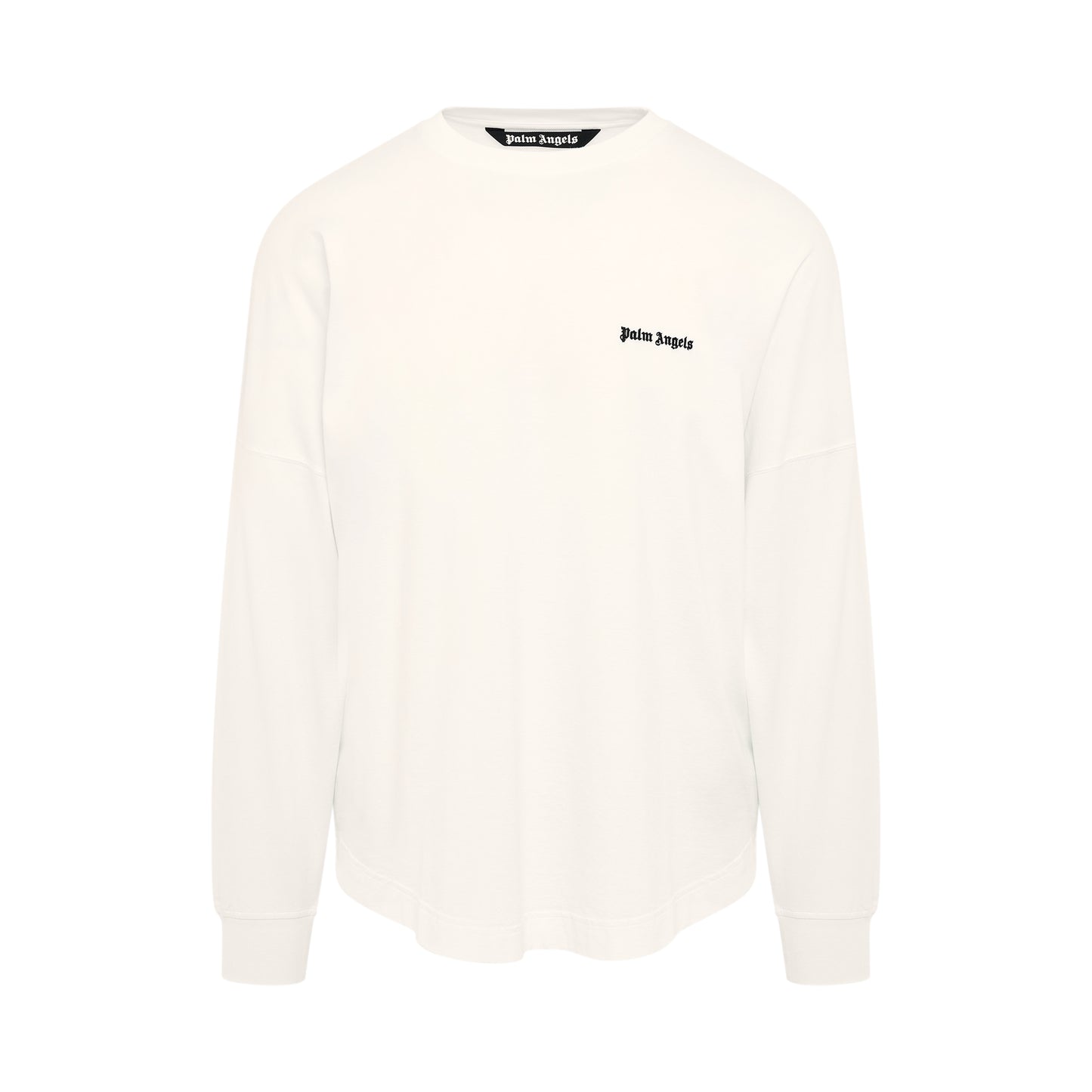 Embroidered Logo Long-sleeves T-Shirt in White