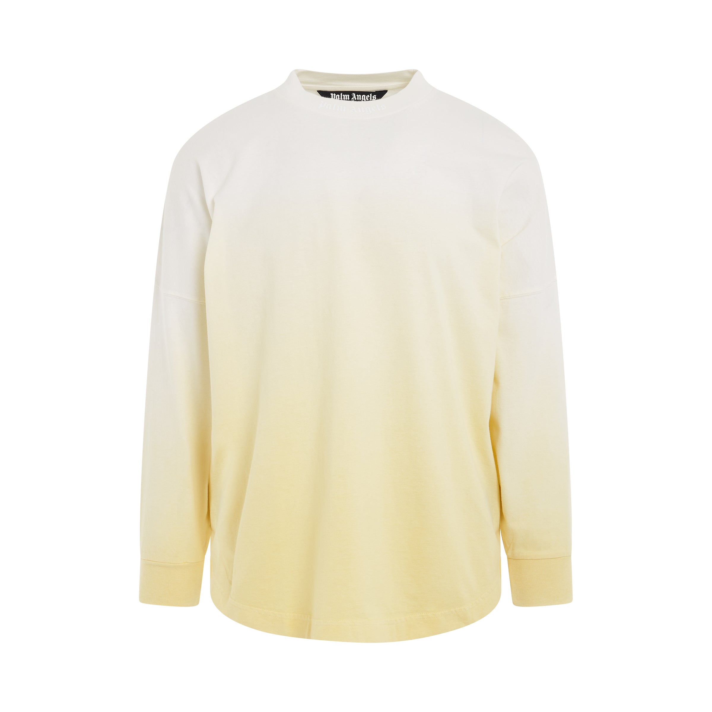 Gradient Overlogo Long Sleeve T-Shirt in Yellow/White