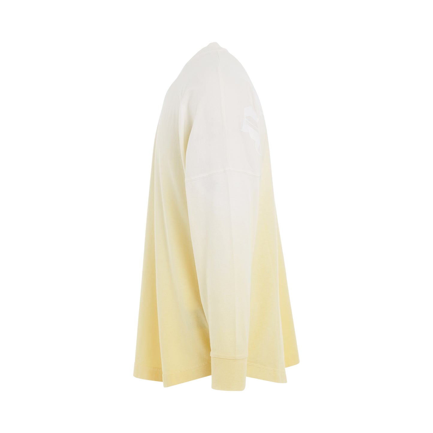 Gradient Overlogo Long Sleeve T-Shirt in Yellow/White