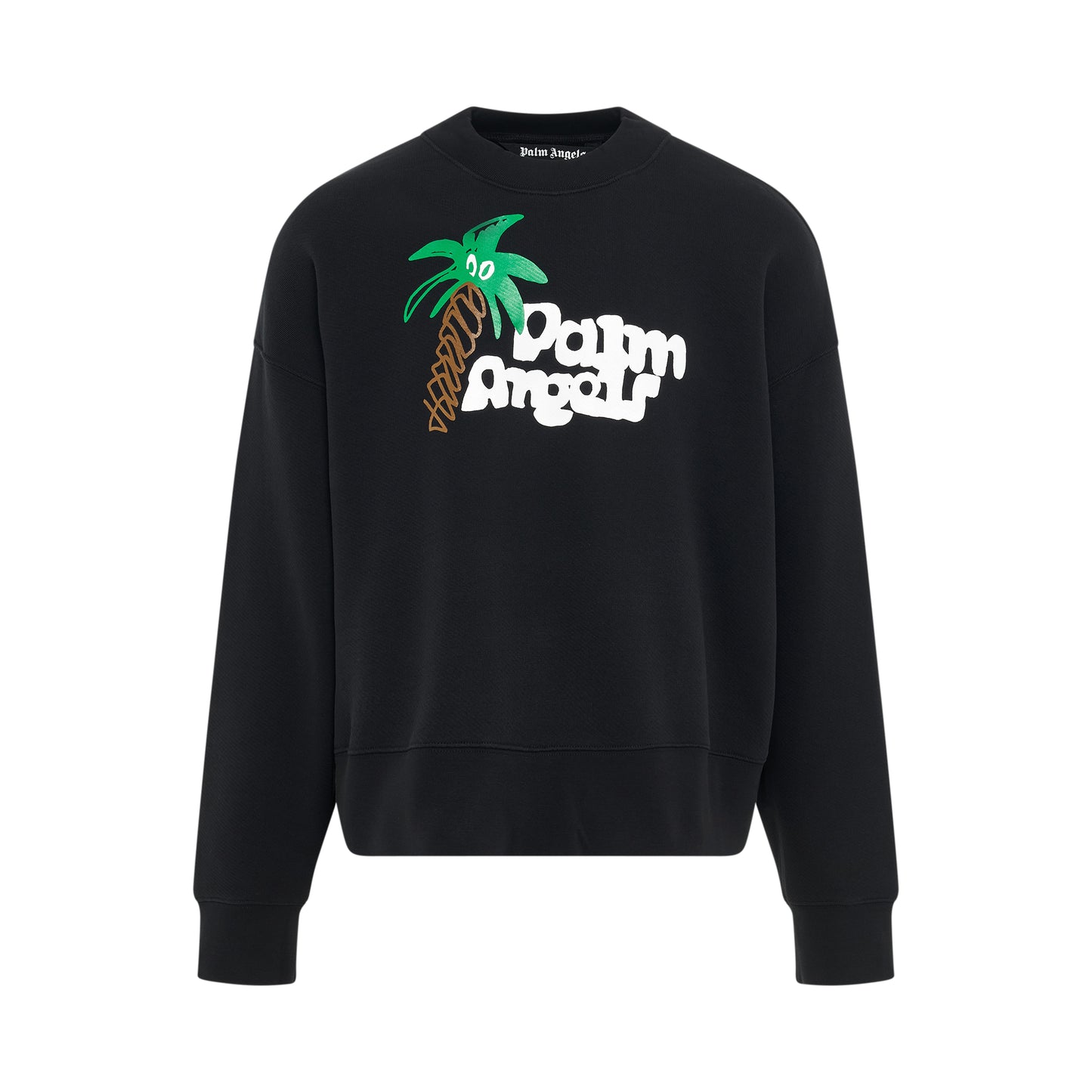 "Sketchy" Logo Print Sweatshirt in Black