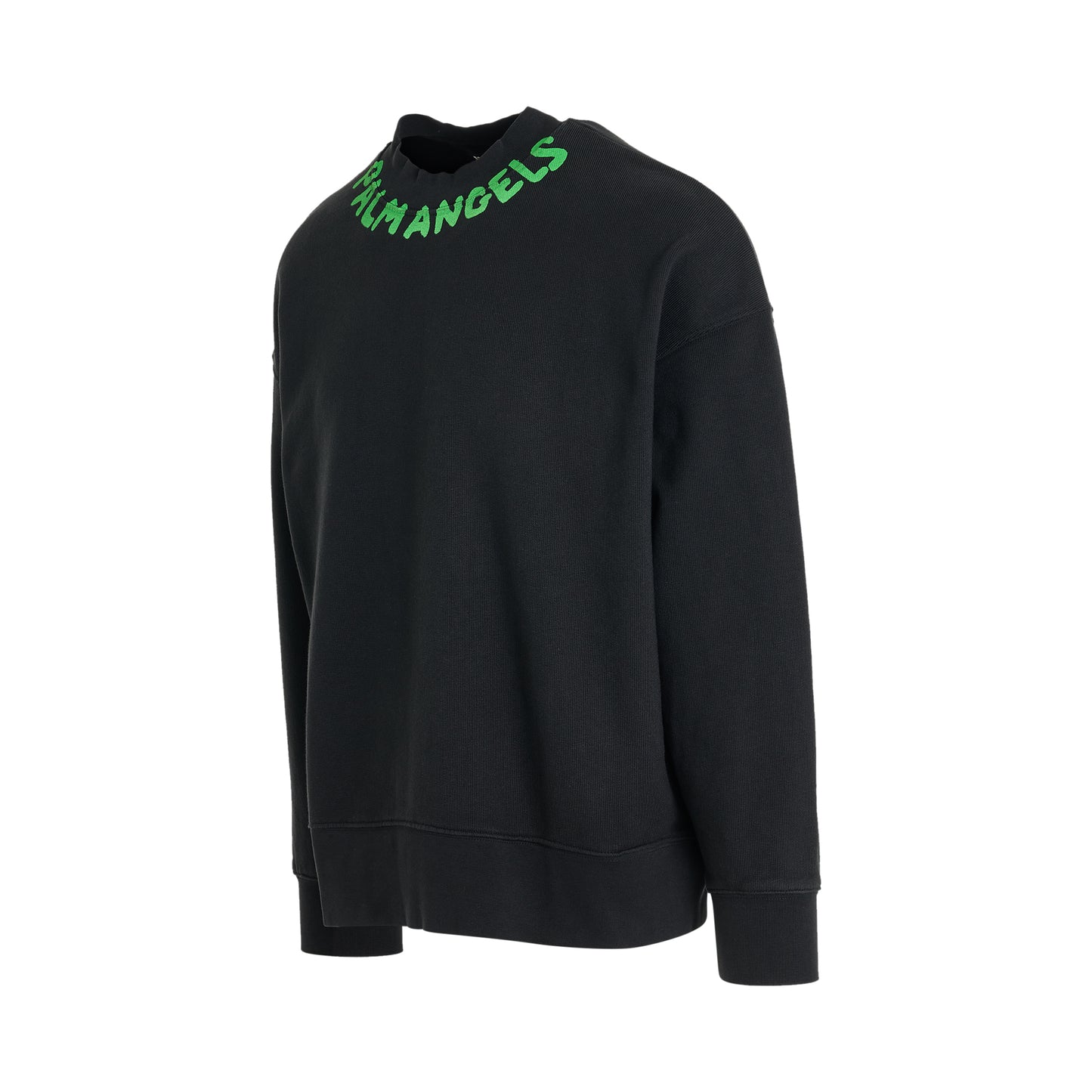 Seasonal Logo Crewneck Sweater in Black/Green