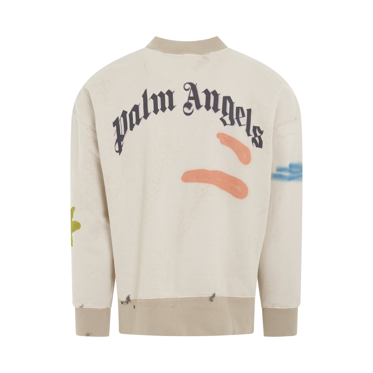 Palm Neon Crewneck Sweatshirt in Off White/Multicolour