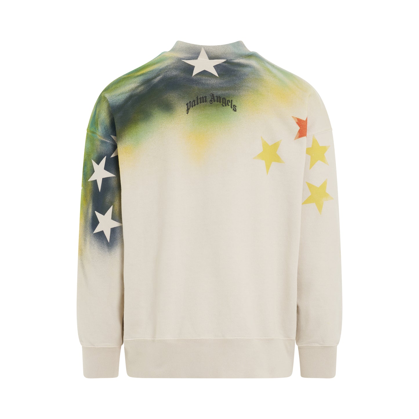 Sprayed Stars Vintage Crewneck Sweatshirt in White/Multicolour