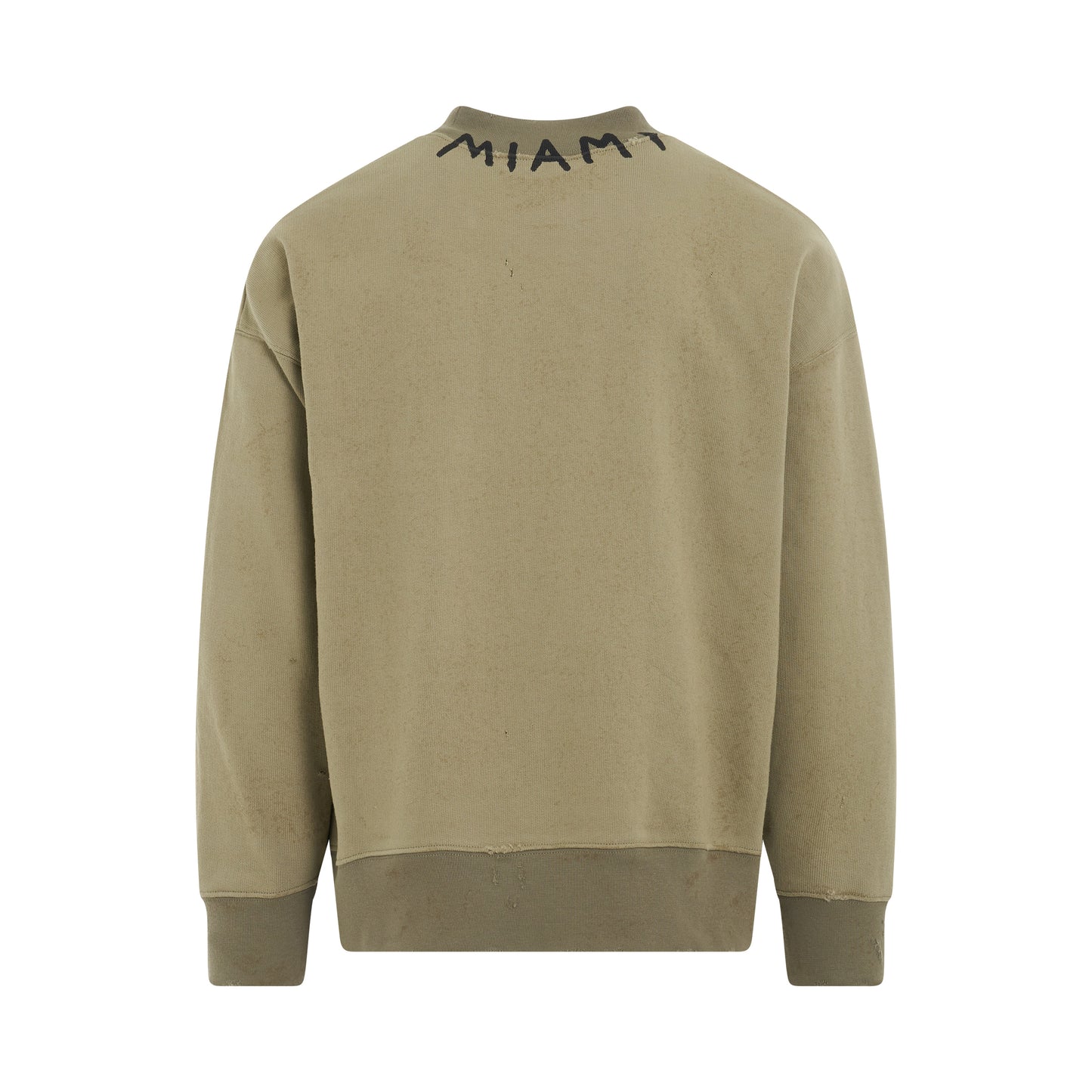 Seasonal Logo Crewneck Sweatshirt in Military/Black