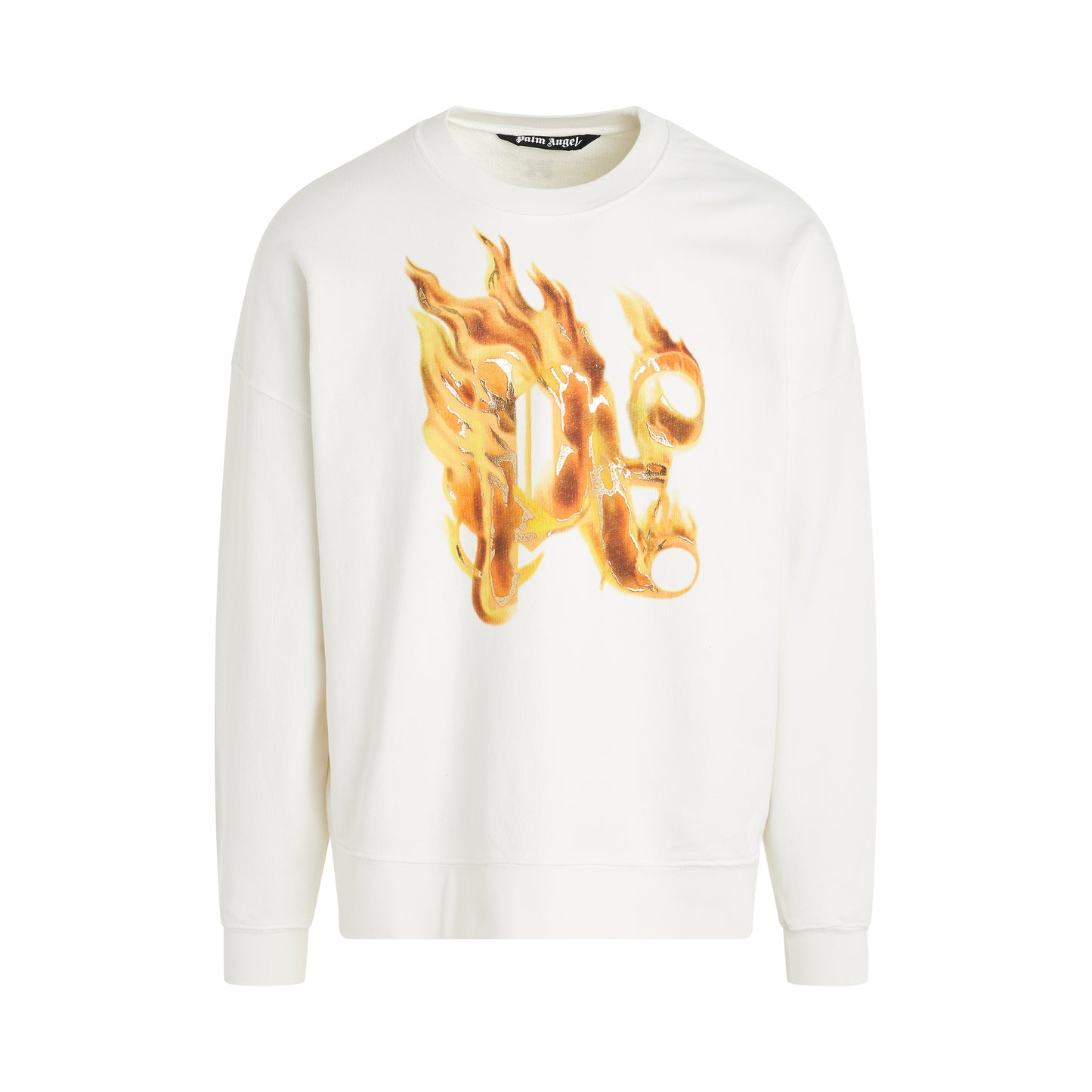 Burning Monogram Sweatshirt in Off White