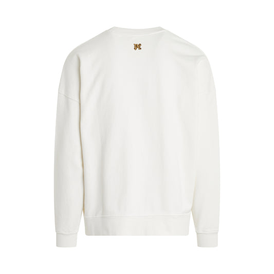 Burning Monogram Sweatshirt in Off White