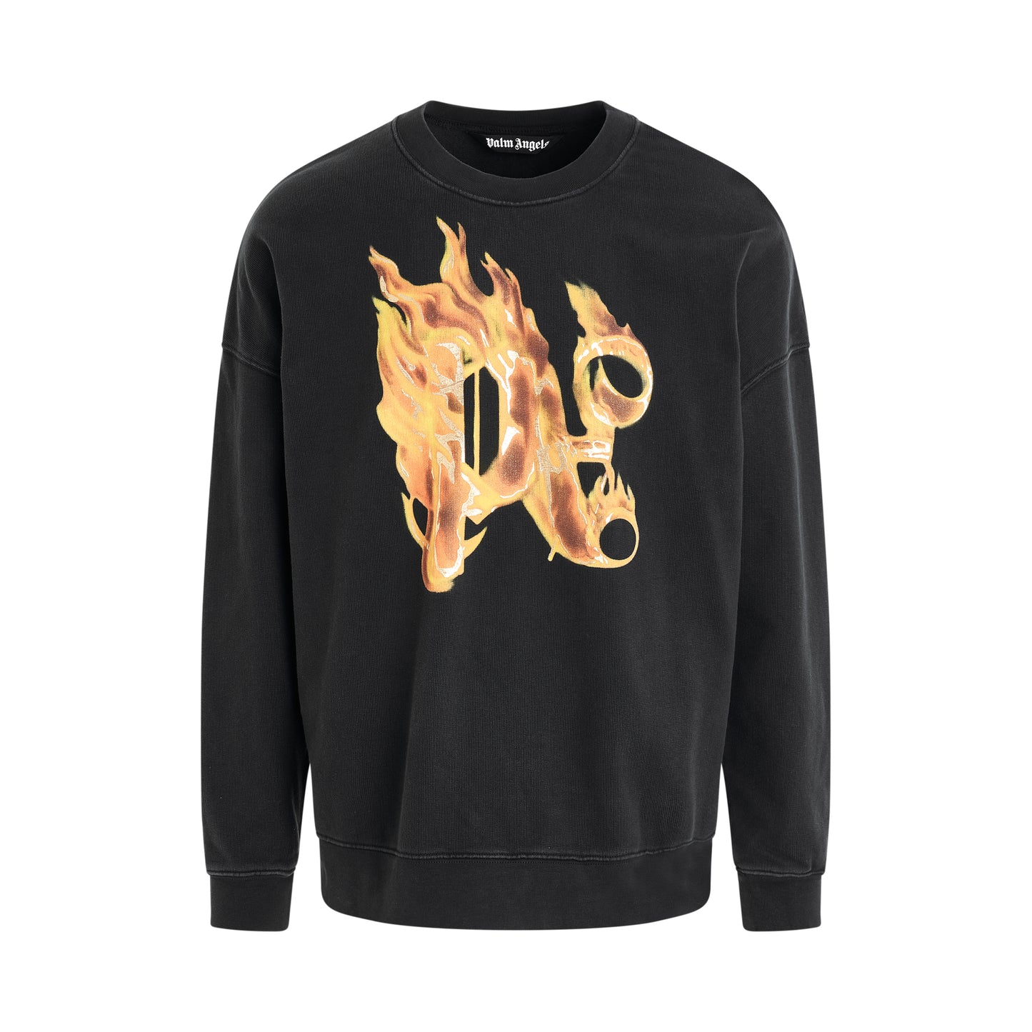 Burning Monogram Sweatshirt in Black/Gold