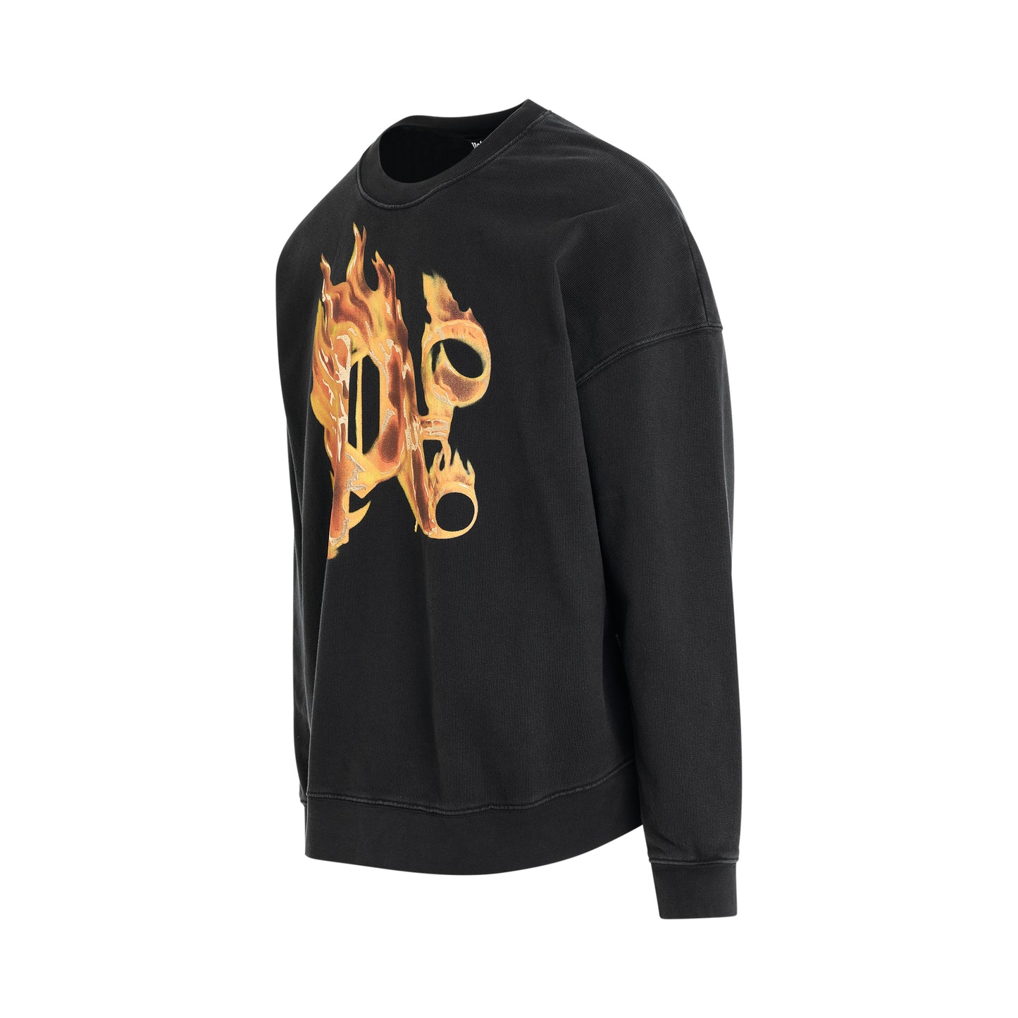Burning Monogram Sweatshirt in Black/Gold