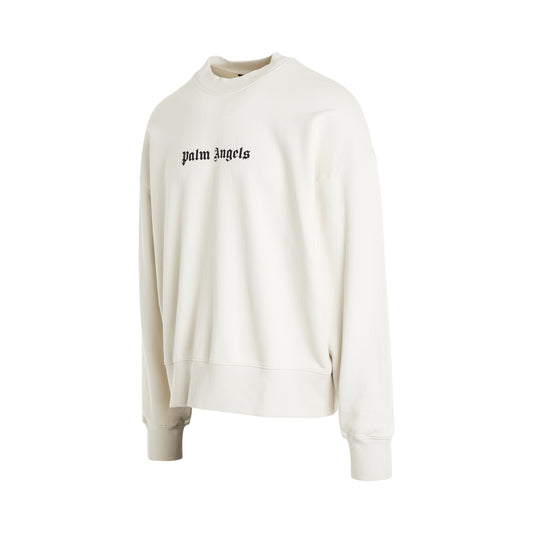 Logo Crewneck Sweater in Off White