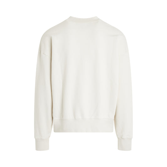 Logo Crewneck Sweater in Off White