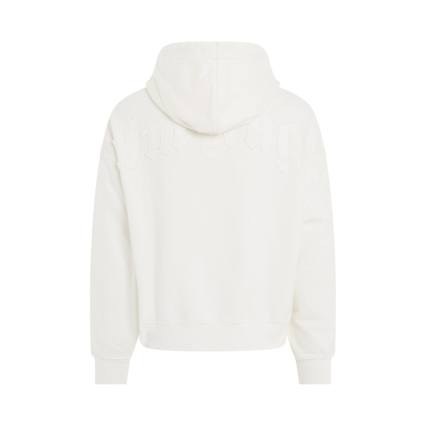 Patched Logo Vintage Hoodie in White