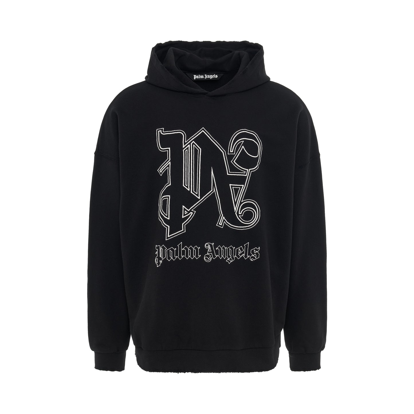 Classic Monogram Statement Hoodie in Black