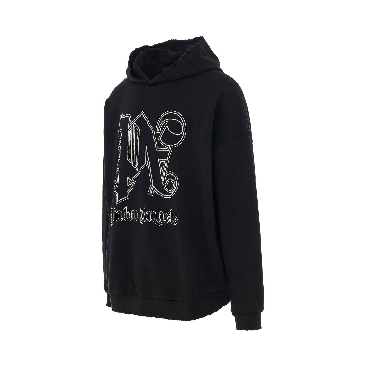 Classic Monogram Statement Hoodie in Black