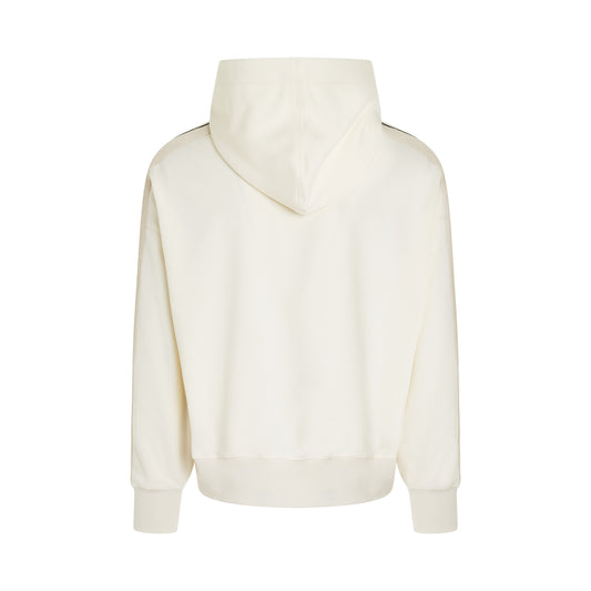 Monogram Track Hoodie in Off White