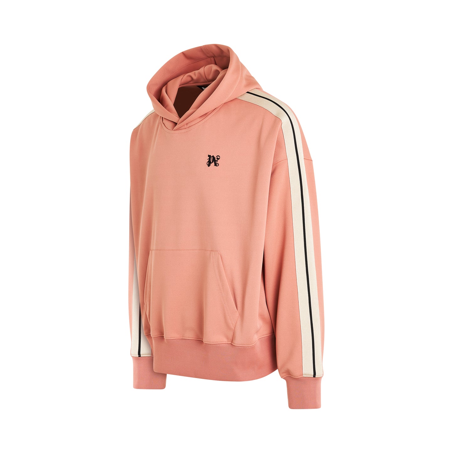 Monogram Track Hoodie in Pink/Black