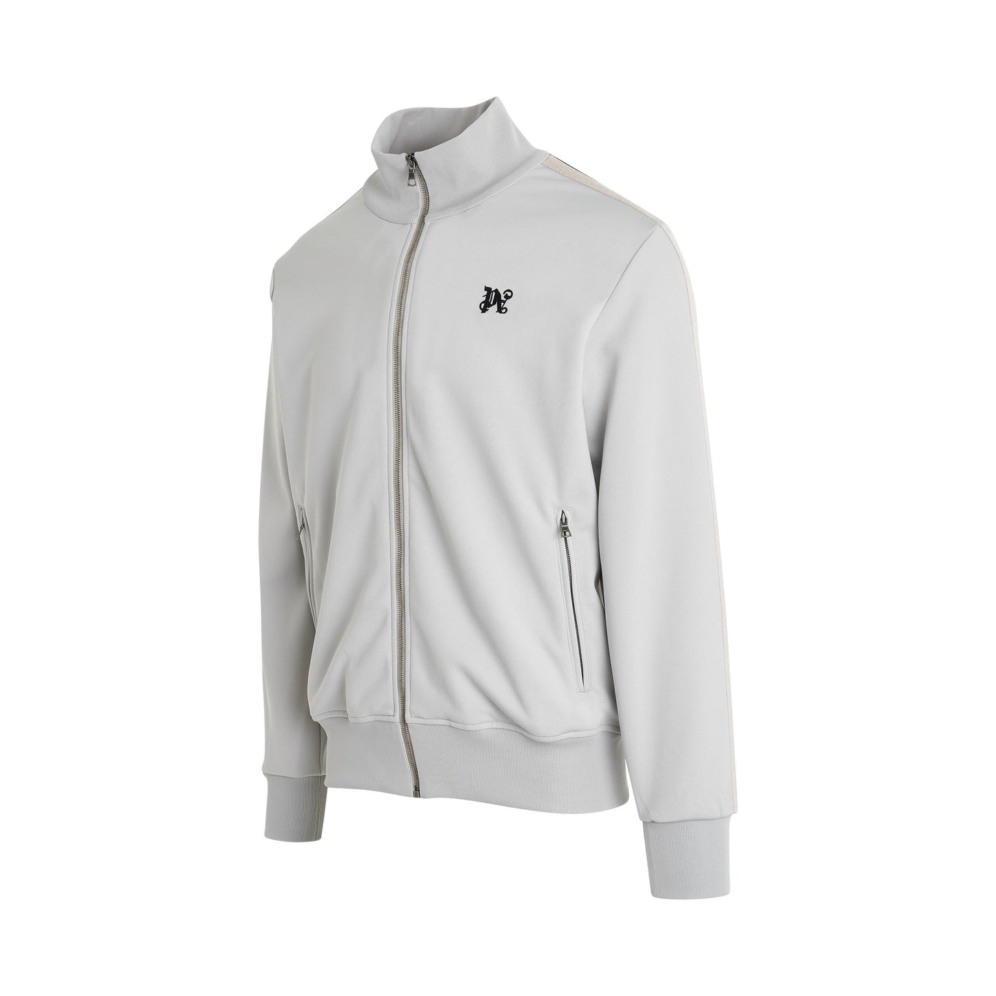 Monogram Track Jacket in Light Grey