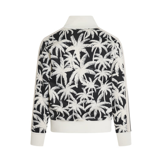 Palms All over Track Jacket in Black/Off White