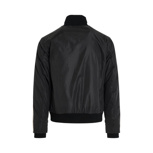 Monogram Padded Track Jacket in Black/Off White