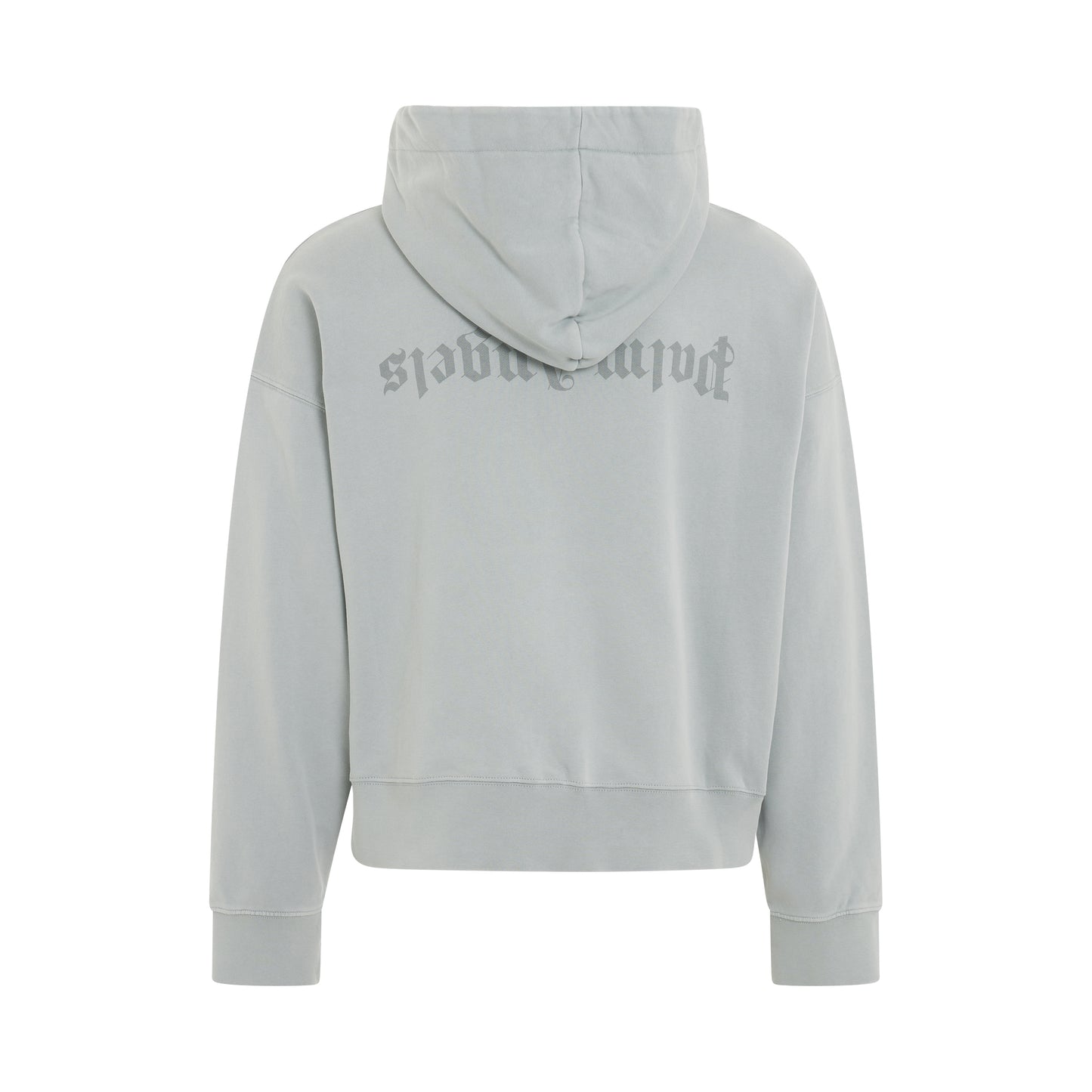 GD Reverse Logo Zipped Hoodie in Light Grey