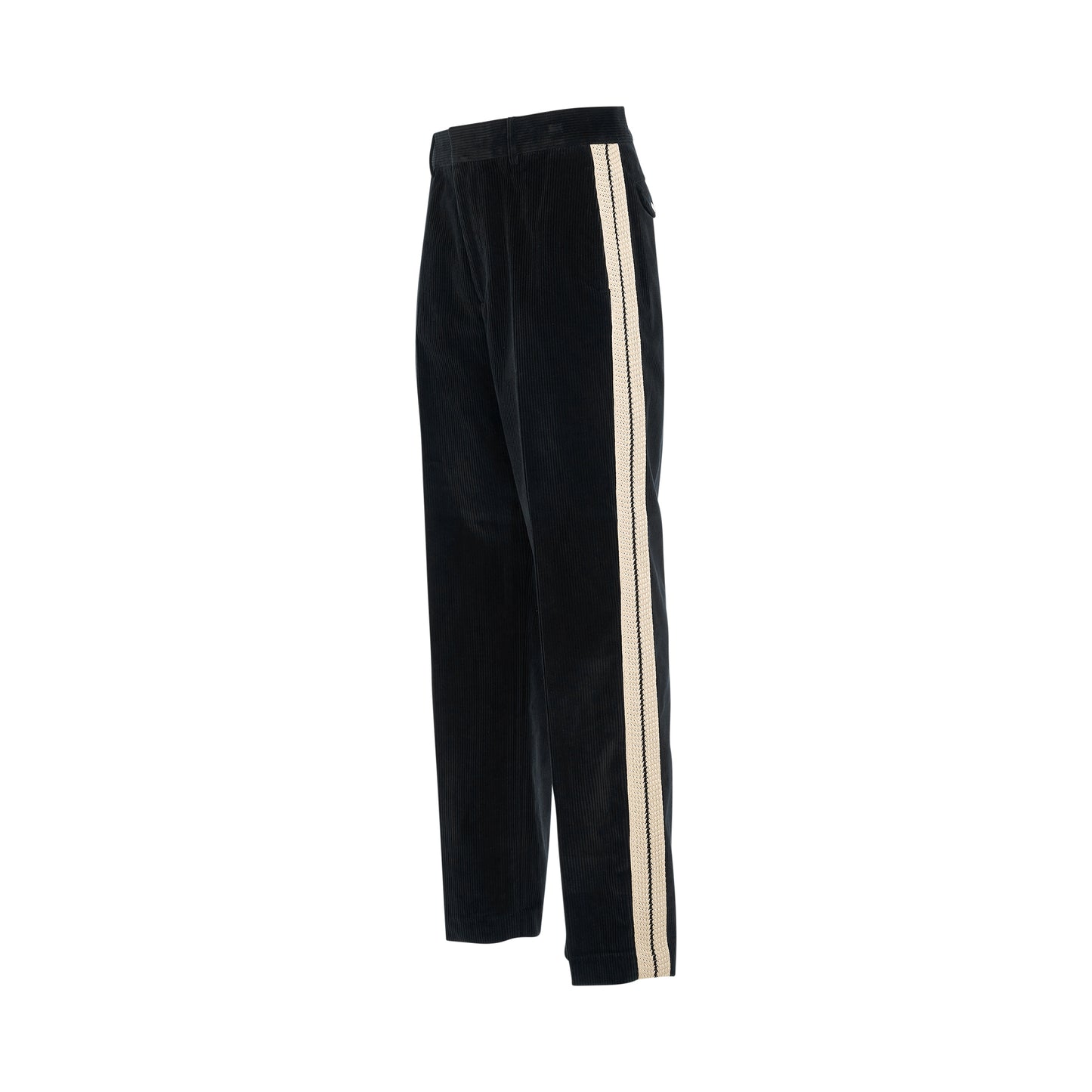 Corduroy Suit Tape Pants in Black